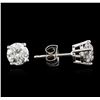 Image 2 : 14KT White Gold 1.17ctw Diamond Stud Earrings