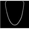 Image 1 : 14KT White Gold 9.86ctw Diamond Necklace