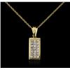 Image 2 : 14KT Yellow Gold 1.50ctw Diamond Pendant With Chain