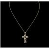 Image 2 : 18KT Yellow Gold Cross Pendant With Chain