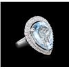 Image 2 : SILVER 33.77ct Topaz and White Sapphire Ring