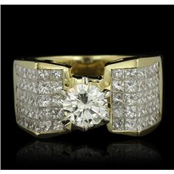 18KT Yellow Gold 3.89ctw Diamond Ring