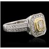 Image 2 : 18KT White Gold 1.21ctw Diamond Ring