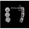 Image 2 : 14KT White Gold 1.27ctw Diamond Earrings