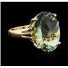 Image 2 : 10KT Yellow Gold 10.00ct Prasiolite Ring