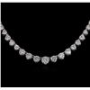 Image 2 : 14KT White Gold 9.74ctw Diamond Necklace
