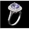 Image 3 : 14KT White Gold 3.10ct Tanzanite and Diamond Ring