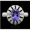 Image 1 : 14KT White Gold 2.13ct Tanzanite and Diamond Ring