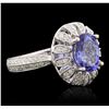 Image 2 : 14KT White Gold 2.13ct Tanzanite and Diamond Ring