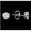 Image 2 : 14KT White Gold 1.45ctw Diamond Stud Earrings