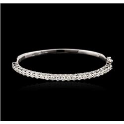 14KT White Gold 3.00ctw Diamond Bangle Bracelet