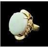 Image 2 : 14KT Rose Gold 16.57ct Opal and Diamond Ring