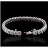 Image 3 : 18KT White Gold 2.62ctw Pink Sapphire and Diamond Bracelet