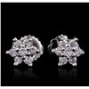 Image 1 : 14KT White Gold 0.60ctw Diamond Earrings