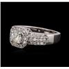 Image 2 : 14KT White Gold 0.87ctw Diamond Ring
