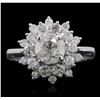 Image 1 : 14KT White Gold 2.01ctw Diamond Ring