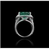 Image 3 : 14KT White Gold 13.24ct Emerald and Diamond Ring