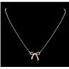 Image 1 : 14KT Rose Gold Bow Necklace