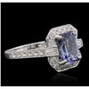 Image 2 : 14KT White Gold 2.18ct Tanzanite and Diamond Ring