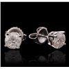 Image 2 : 14KT White Gold 1.44ctw Diamond Stud Earrings