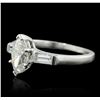 Image 2 : Platinum 1.39ctw Marquise Cut Diamond Ring