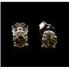 Image 1 : 14KT White Gold 1.22ctw Fancy Brown Diamond Stud Earrings