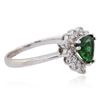 Image 2 : 18KT White Gold 1.15ct Green Tourmaline and Diamond Ring