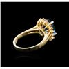 Image 3 : 14KT Yellow Gold 3.80ct Topaz and Diamond Ring