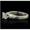 Image 2 : Platinum 1.01ctw Diamond Ring