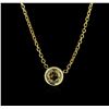 Image 1 : 14KT Yellow Gold 0.26ct Brown Diamond Necklace