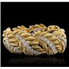 Image 1 : 18KT Yellow and White Gold 8.91ctw Diamond Bracelet