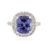 Image 1 : 14KT White Gold 3.10ct Tanzanite and Diamond Ring