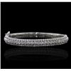 Image 1 : 14KT White Gold 4.80ctw Diamond Bangle Bracelet