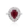 Image 1 : 18KT White Gold GIA Certified 2.82ct Ruby and Diamond Ring