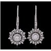 Image 1 : 14KT White Gold 1.04ctw Diamond Earrings