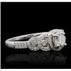 Image 2 : 14KT White Gold 1.05ctw Diamond Ring