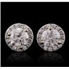 Image 1 : 18KT White Gold 1.53ctw Diamond Earrings