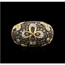 14KT Yellow Gold 1.09ctw Brown Diamond Ring