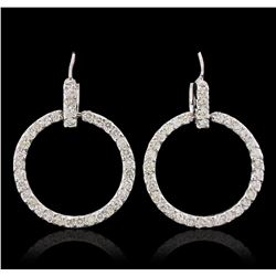 14KT White Gold 2.00ctw Diamond Earrings