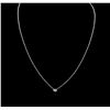 Image 2 : 14KT White Gold 0.09ct Diamond Solitaire Necklace
