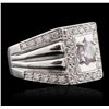 Image 2 : 14KT White Gold 0.68ctw Diamond Engagement Ring