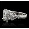 Image 2 : 14KT White Gold 3.52ctw Diamond Ring
