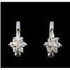 Image 1 : 14KT White Gold 0.50ctw Diamond Earrings
