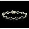 Image 1 : 14KT White Gold 16.50ctw Sapphire and Diamond Bracelet