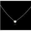 Image 2 : 14KT White Gold 0.28ct Diamond Necklace