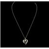 Image 1 : 10KT Yellow Gold 0.30ctw Diamond Heart Pendant With Chain