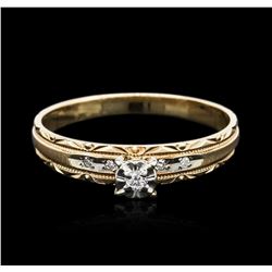 10KT Two-Tone Gold 0.03ctw Diamond Ring