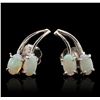 Image 1 : 14KT White Gold 1.50ctw Opal Earrings