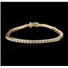 Image 1 : 14KT Yellow Gold 1.07ctw Diamond Tennis Bracelet