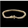 Image 2 : 14KT Yellow Gold 1.07ctw Diamond Tennis Bracelet